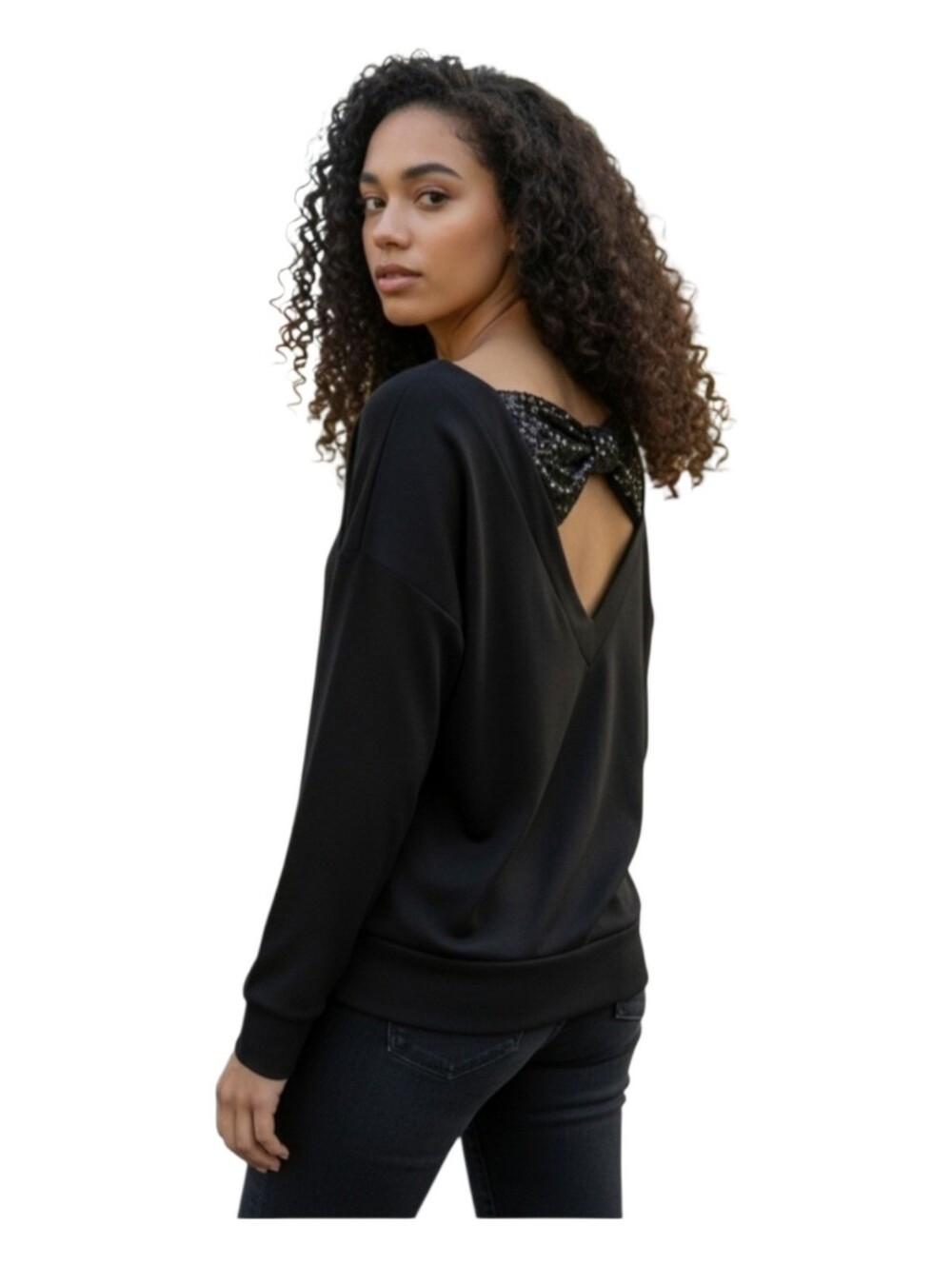 Adorable Black Back-bow Top